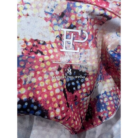 EP New York Bold Floral Pattern Long-Sleeve Zip-Up Blouse Womens M - Picture 5 of 10